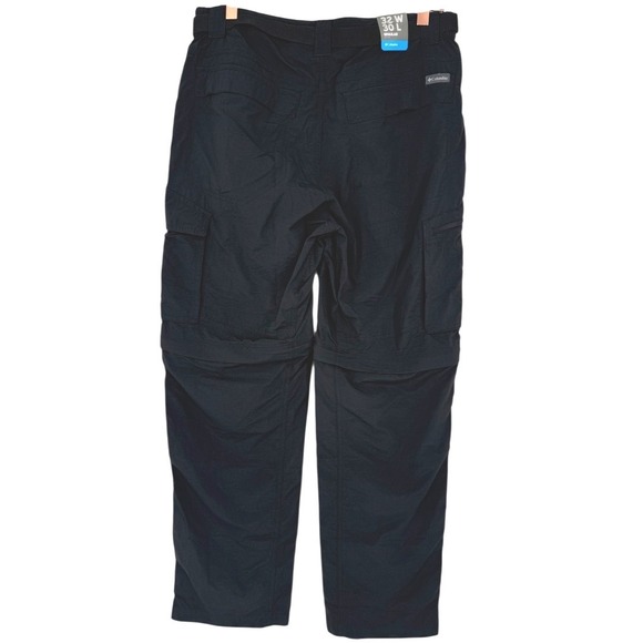 NWT Columbia Mens Silver Ridge Convertible Utility Pants Black Size 32 Hiking - Picture 6 of 13
